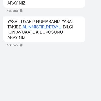 Vodafone Hattım Yasal Takibe Alındı Diye Mesaj Geldi