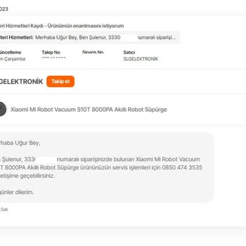 Hepsiburada.com Hatalı Yetkili Servis Yönlendirmesi
