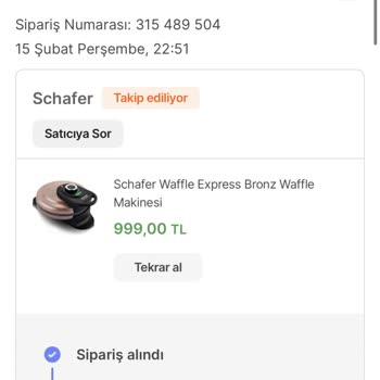 Schafer Firması Ürünü Kargoya Vermiyor