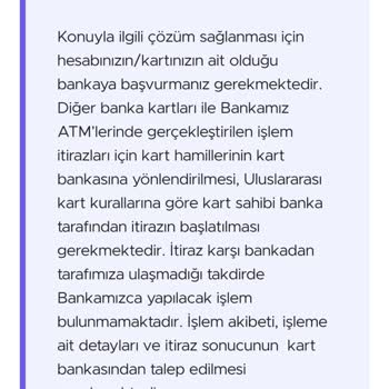 VakıfBank ATM Tarafından Paramın Alıkonulması