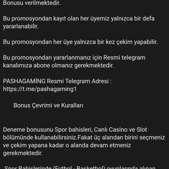 Pashagaming Deneme Bonusu Çekim Problemi Ve Destek Hizmetleri