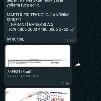 Martı Arızalı Martının Trafik Cezası Müşteriye Fatura Edilmesi Hk.