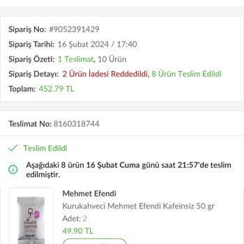 istegelsin Eksik Sipariş Ve Para İade Etmemeleri