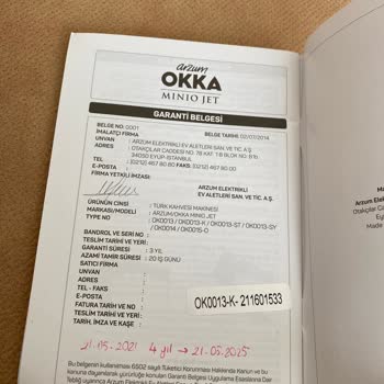 Arzum Garantili Ürünüm Tamir Edilmedi