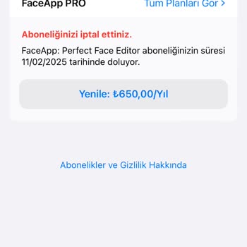 Faceapp Para İadesi İstiyorum