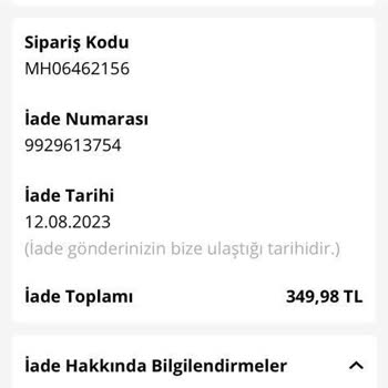 Dagi Ürünü İade Ettim Ancak Param İade Edilmedi