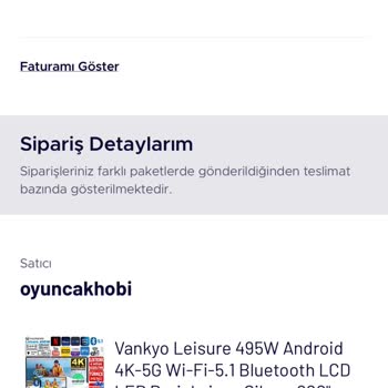 Oyuncakhobi Vankyo 495w Projeksiyon Cihazı