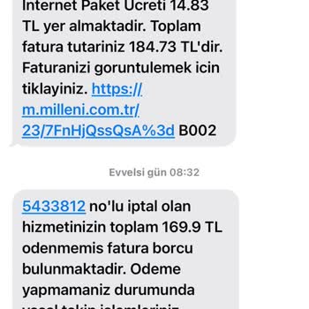 Millenicom Hizmet Almadığım Halde Faturalandırma Yaptı.