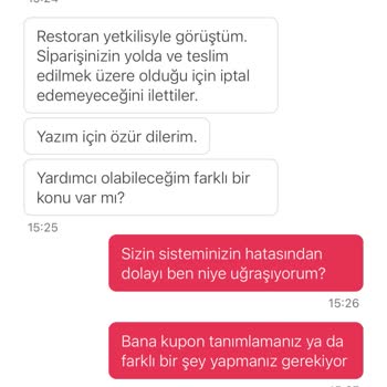 Yemek Sepeti Kampanya/İndirim Uygulanmaması