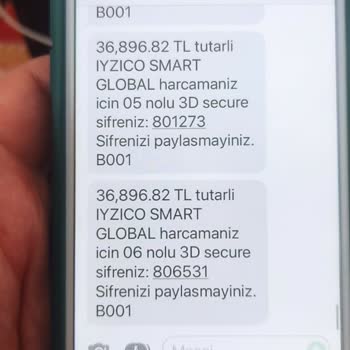 +220 ile başlayan numaradan gelen mesaj Iyzico/Smart Global Şikayet!