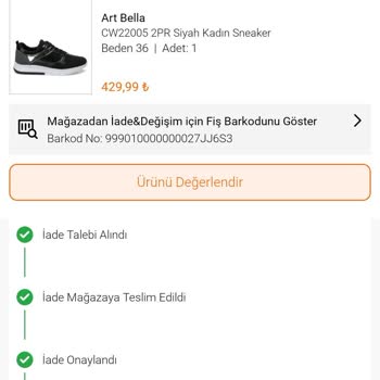 FLO Ayakkabı Yanlış Ürün Gönderdi