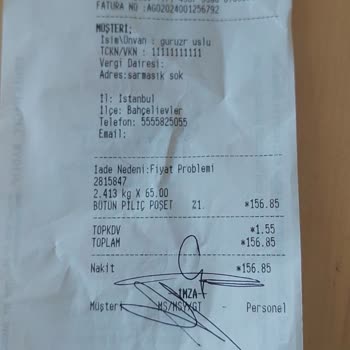 BİM Fiyat Uyuşmazlığı, Kasiyer Davranışı.