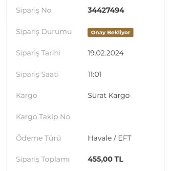 Süslü Sanat Sipariş Bilgi Sorunu