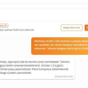 Tonny Black Siparişim Ne Zaman Kargoya Verilecek