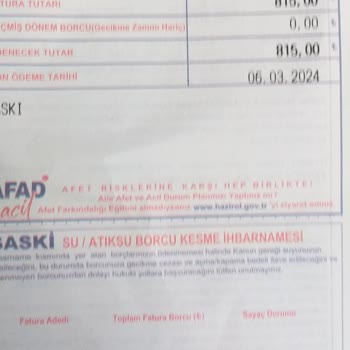 SASKİ Evde Yokken Gelen 815 TL'lik Şaşırtıcı Su Faturası!
