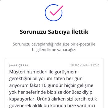 Pazarama Ücret İadesi Yapmadı