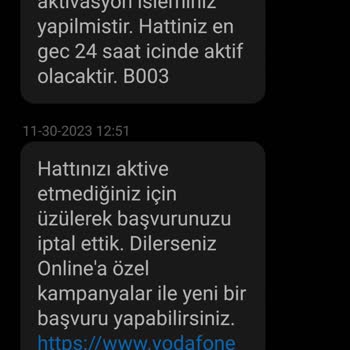 Vodafone İptal Edildi Dediği Hata Fatura Kesmiş
