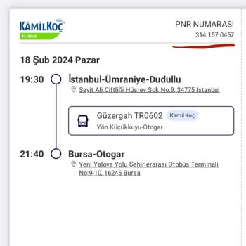 Kamil Koç Firması Kayıp Eşya