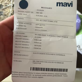 Maviden Almış Olduğum Şişme Mont