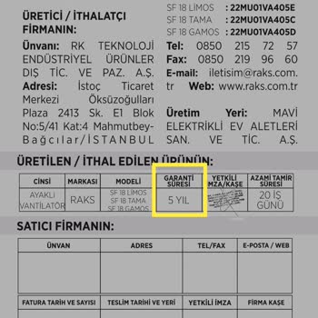 Raks Vantilatör Ayağı Ve Mağduriyet