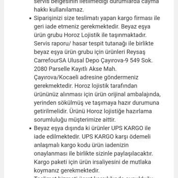 Carrefour SA Online Alışverişte İade Zorluğu