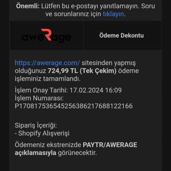Paytr Average Para İadesi Geri Dönüş Yok