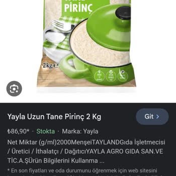 Yayla Bakliyat Yayla Uzun Tane Pirinç Faciası