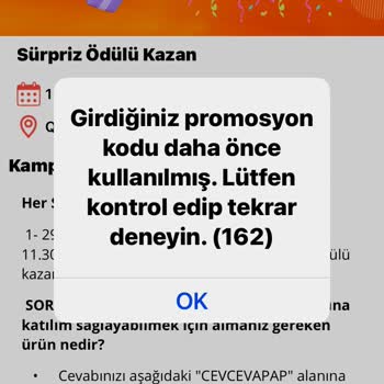 Qumpara Hata Kodu Alıyorum