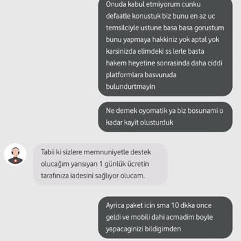 Vodafone Taahhüt Bitiminde Faturasıza Geçmeme Rağmen +1 Fatura Kesti