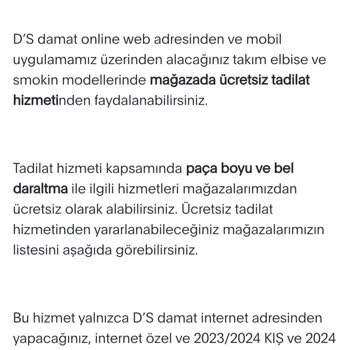 DS Damat Şubelerinin Sattığı Ürünün Terzi İşlemlerini Yapmama İnadı
