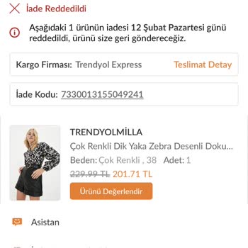 Trendyolmilla İade Ettiğim Ürün Kayıp, İadem Onaylanmadı