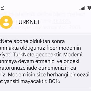 Vodafone Net Haksız Modem Ücreti Faturası