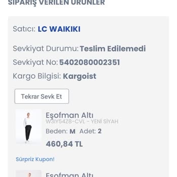 LCW, Elime Hiç Ulaştıramadıkları Siparişin İadesinde De Sorun Çıkardı