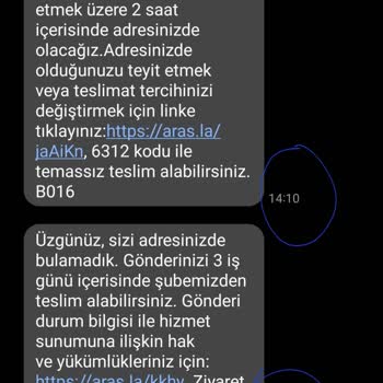 Aras Kargo'nun Sizi Bulamadık Deyip Müşteriyi Şubeye Çağırması!