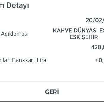 Kahve Dünyası Eskişehir'de Hizmet Hayal Kırıklığı