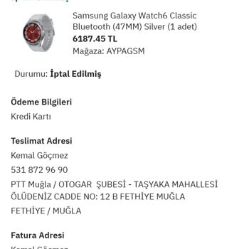 PttAVM Aypa GSM Ürününü Sattıktan Sonra "stokta Yok" Diye İptal Etti...