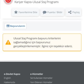 Kariyer Kapısı Başvuru Kriterleri Ve Staj Sorunu
