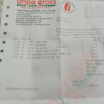 Anpa Gross Market Bozuk Tavuk Zehirlenmesi