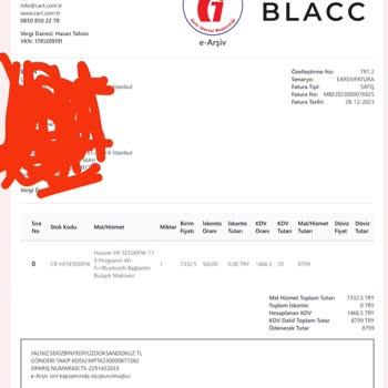 Hoover Markası Ayıplı-Defolu Ürün Gönderip Ürününe Sahip Çıkmıyor