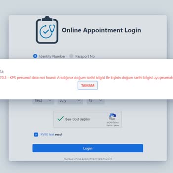Kocaeli Üniversitesi Hastanesi Randevu T. C. Hatası