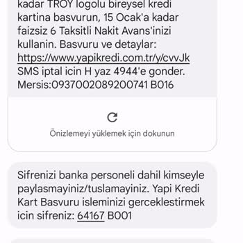 Yapı Kredi Bankası Nakit Avans Yalanı