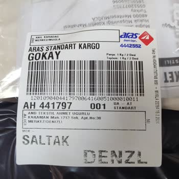 Aras Kargo İade Edeceğim Paketi Yanlış Kişiye Teslim Etti