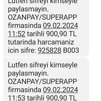 Ozan Elektronik Para Para İadesi Talebi