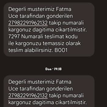 Sürat Kargo Kargom İade Edilmiş Sebepsiz