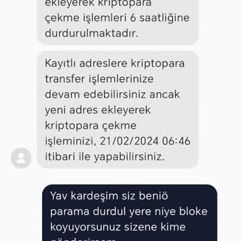 BTCTURK Parama Bloke Koydu