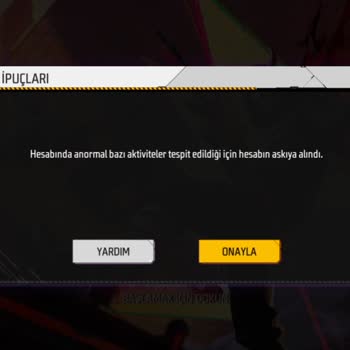Garena Free Fire Hesabım Sebepsiz Yere Askıya Alındı