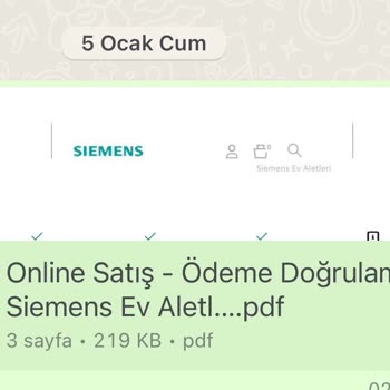 Siemens Ev Aletleri Online Satış Sitesi Mağduriyeti