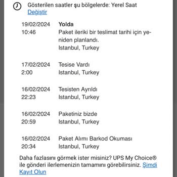 UPS Her Zamanki Gibi Zamanında Gelmedi.