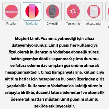 Vodafone Ek Cihazların Kapatılması