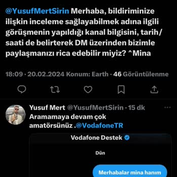 Vodafone Müşteri Olarak Yaşadığım Mağduriyet Ve Hizmet Sorunları